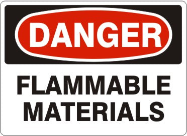 FLAMMABLE MATERIALS - DANGER SIGN