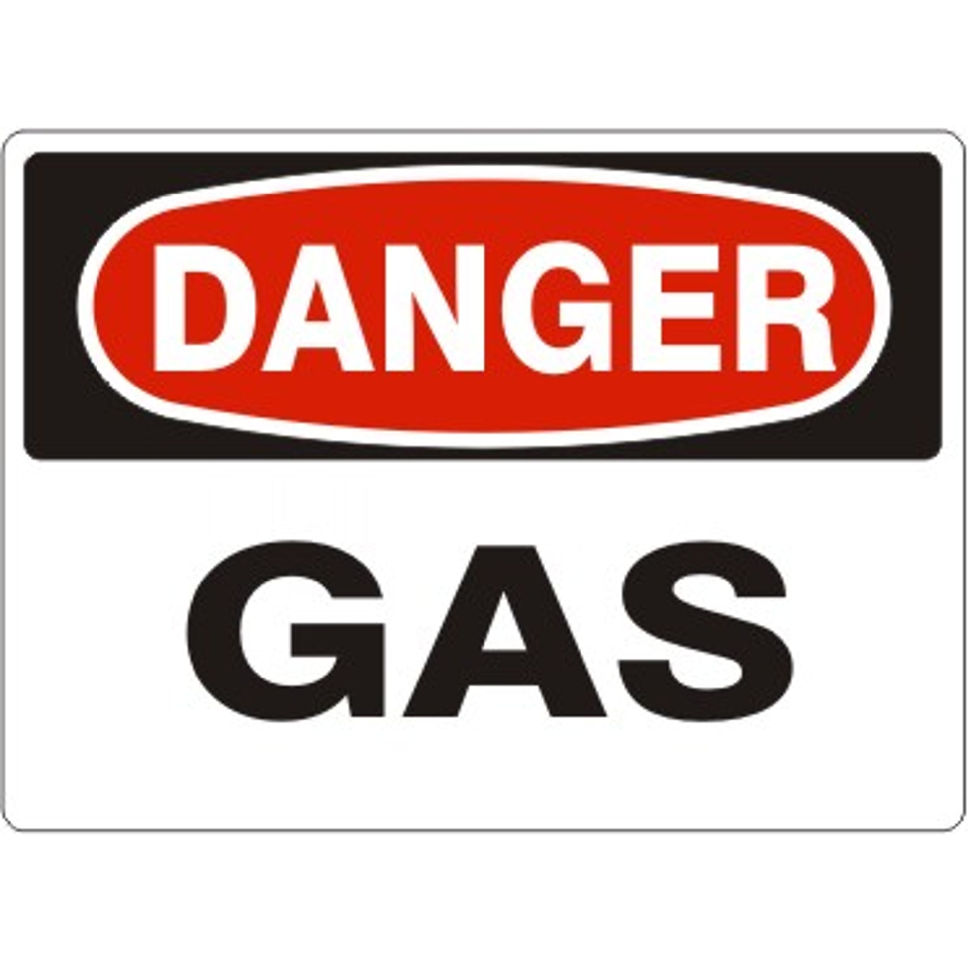 GAS - DANGER SIGN - GAS - DANGER SIGN, 14X20, Adhesive Vinyl