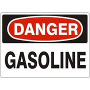 GASOLINE - DANGER SIGN - GASOLINE - DANGER SIGN, 14X20, Adhesive Vinyl