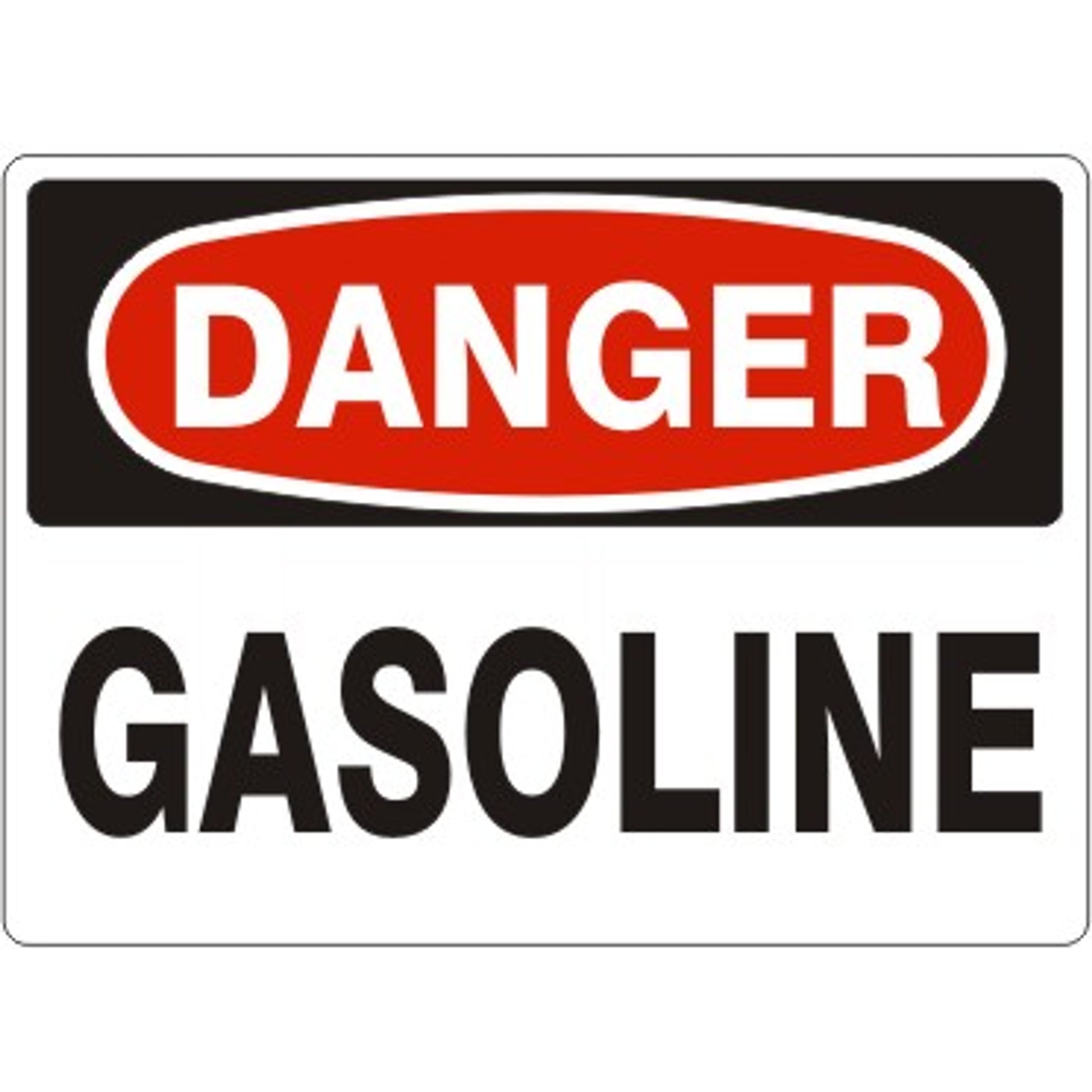 GASOLINE - DANGER SIGN - GASOLINE - DANGER SIGN, 14X20, Adhesive Vinyl
