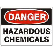 HAZARDOUS CHEMICALS - DANGER SIGN - HAZARDOUS CHEMICALS - DANGER SIGN, 14X20, Adhesive Vinyl