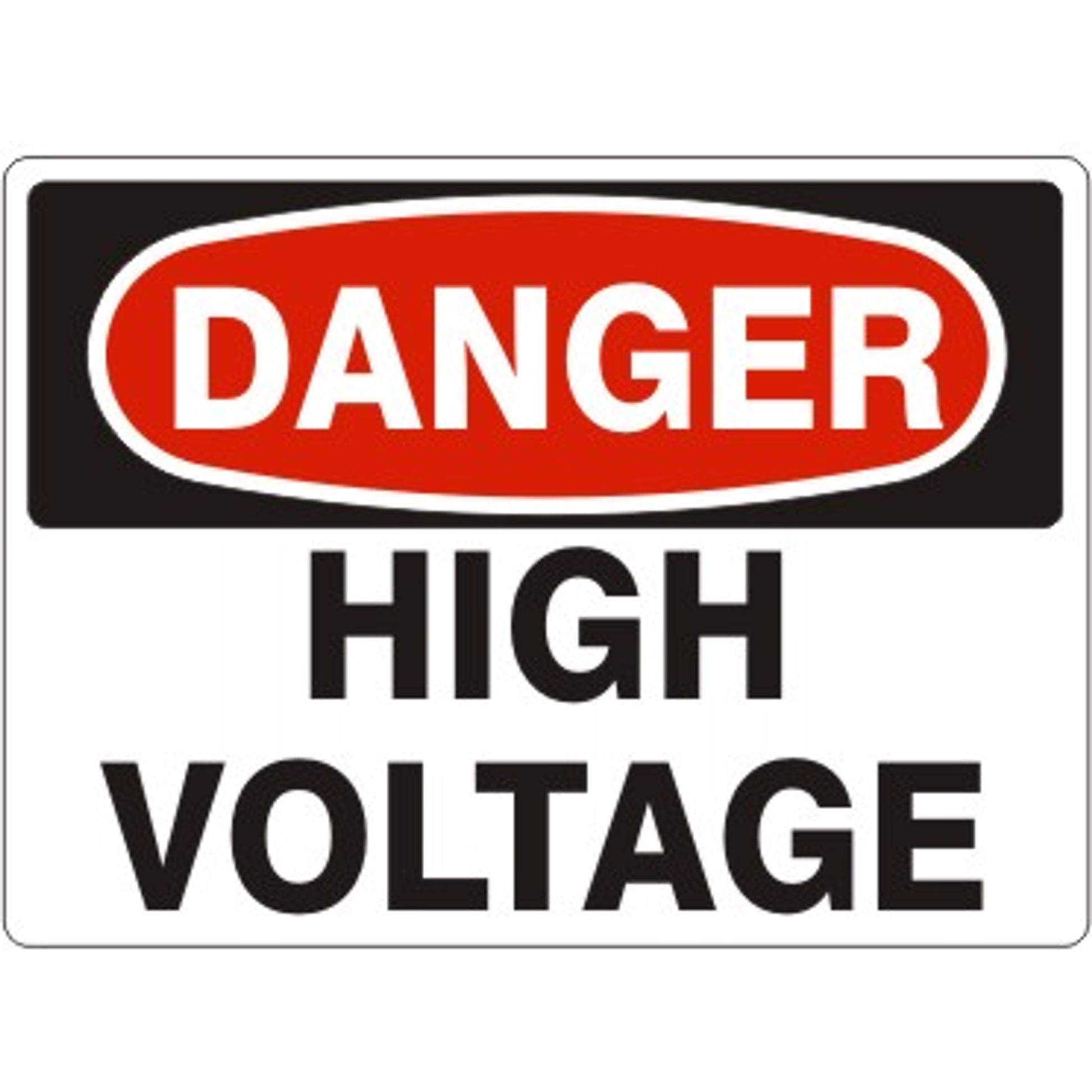 HIGH VOLTAGE - DANGER SIGN - HIGH VOLTAGE - DANGER SIGN, 20X28, Plastic (.040)