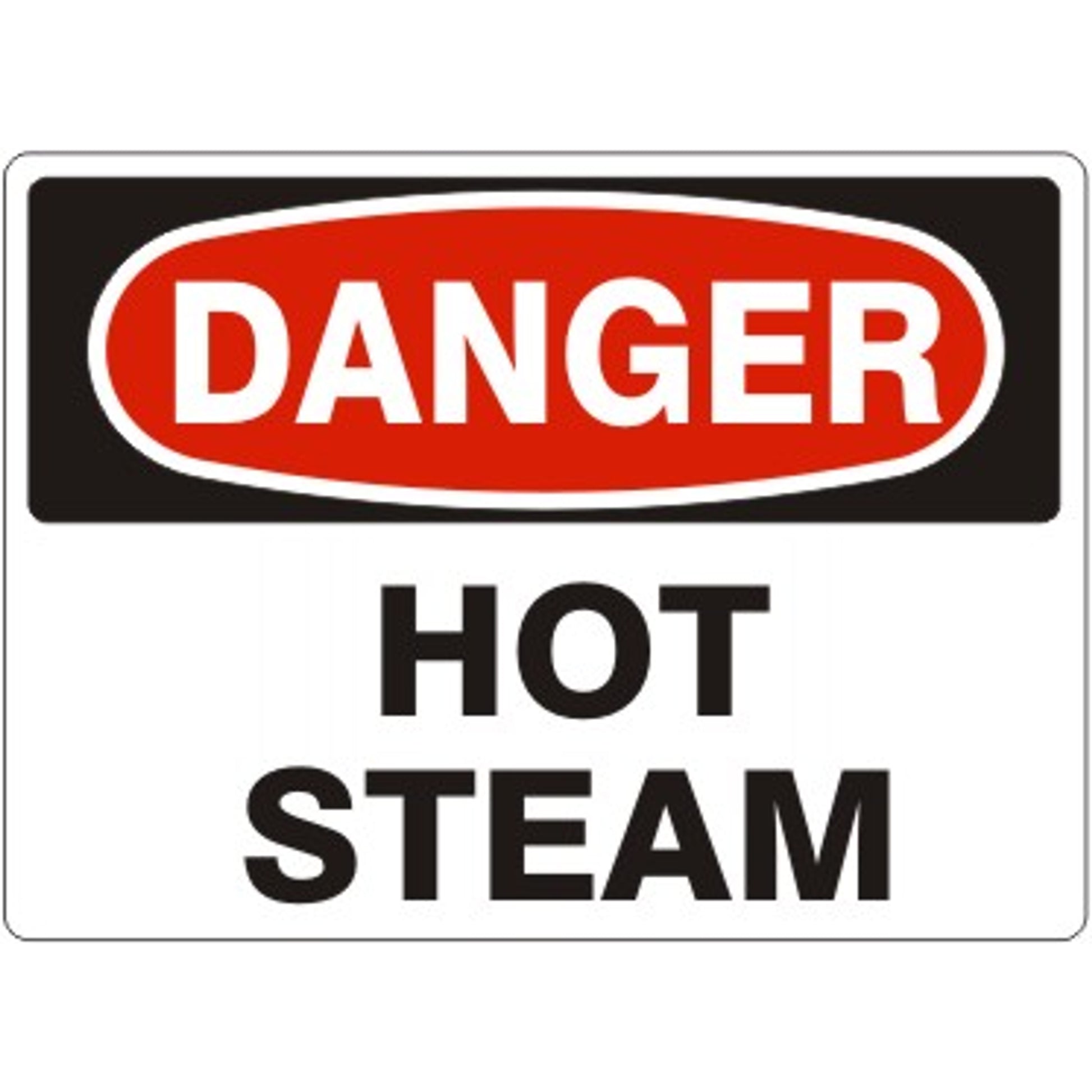 HOT STEAM - DANGER SIGN - HOT STEAM - DANGER SIGN, 14X20, Adhesive Vinyl