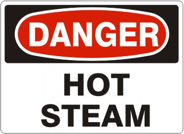 HOT STEAM - DANGER SIGN