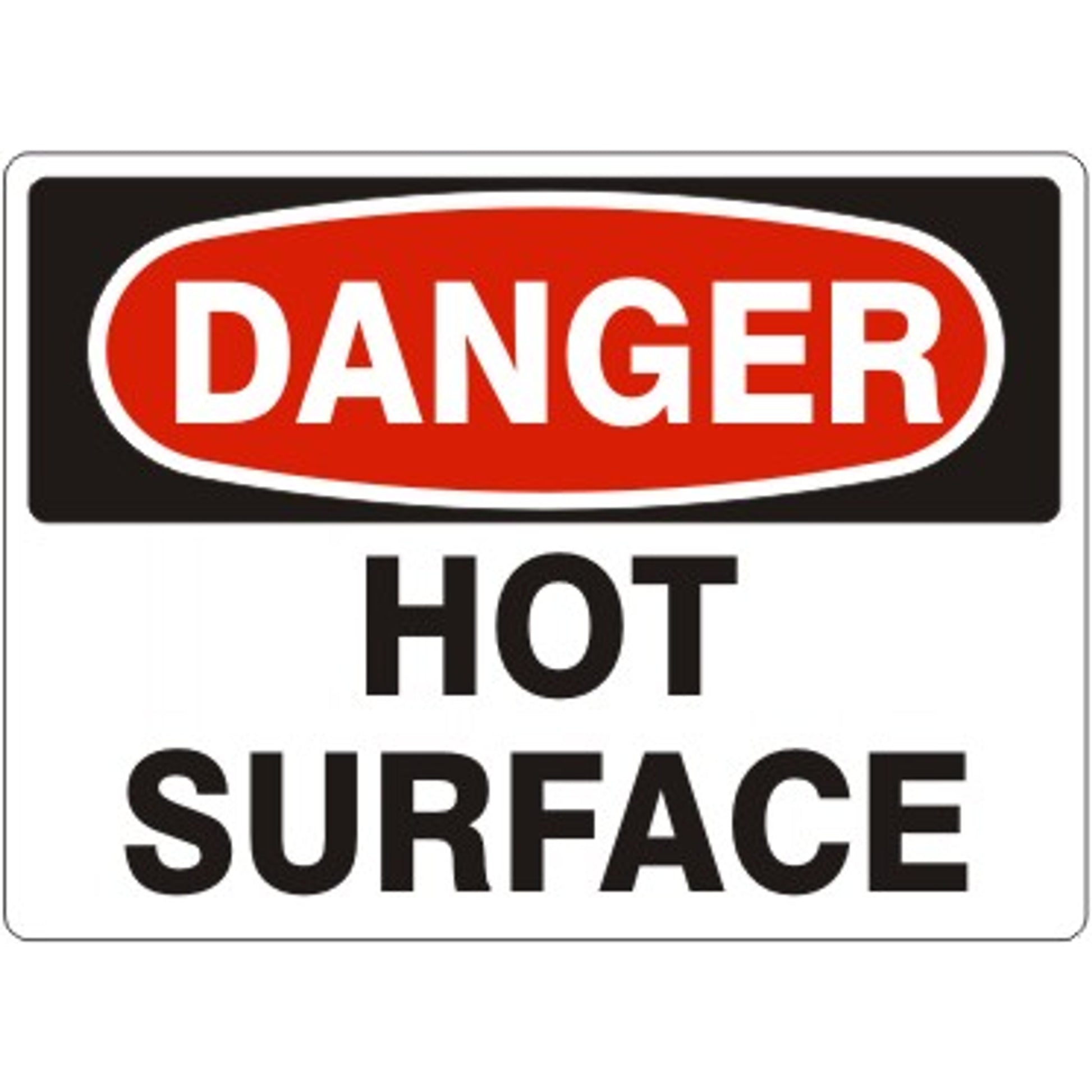 HOT SURFACE - DANGER SIGN - HOT SURFACE - DANGER SIGN, 14X20, Adhesive Vinyl