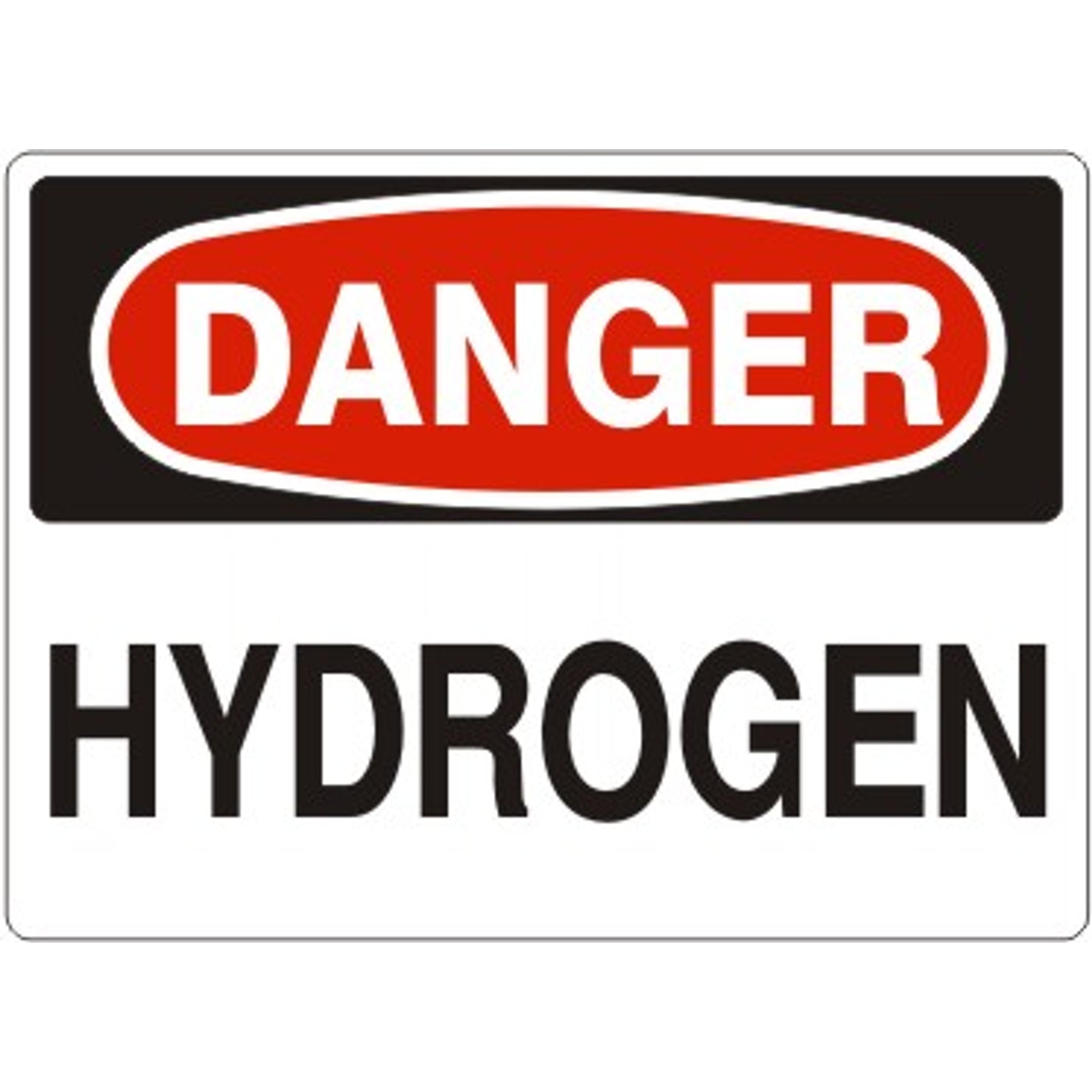 HYDROGEN - DANGER SIGN - HYDROGEN - DANGER SIGN, 14X20, Adhesive Vinyl