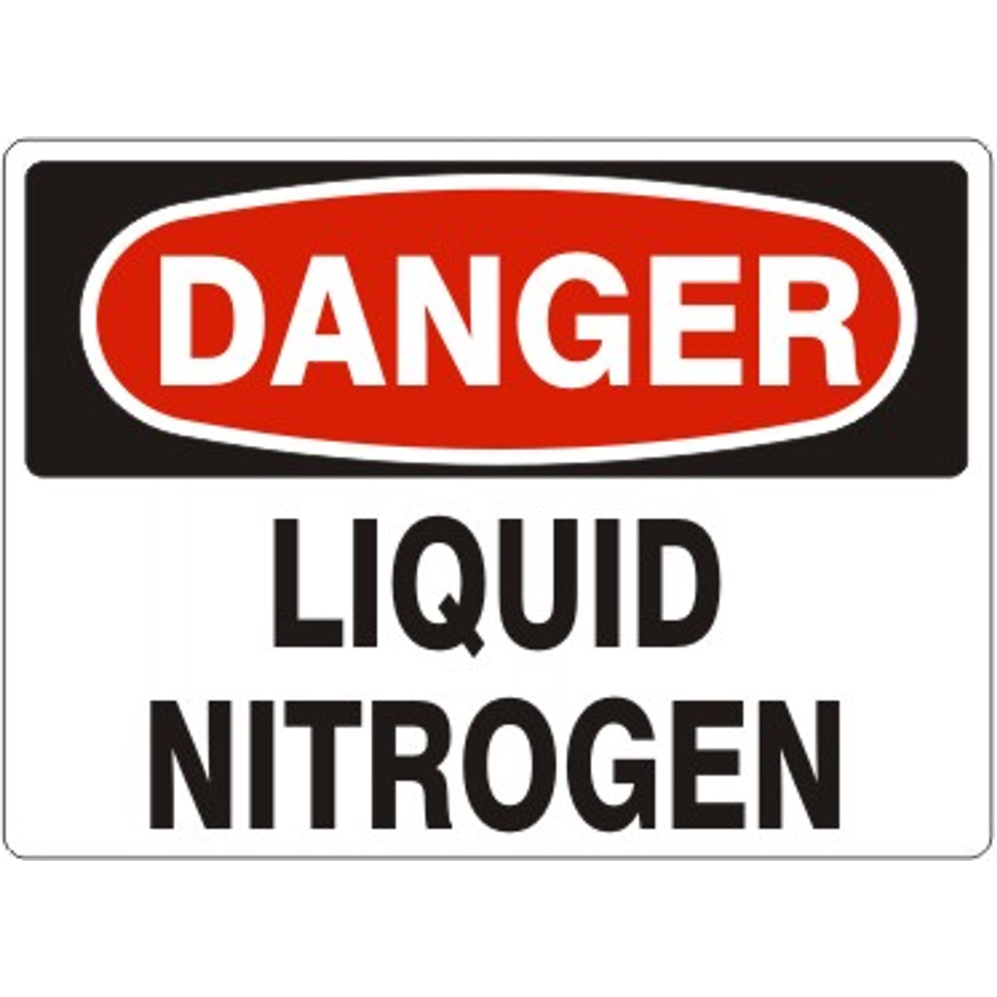 LIQUID NITROGEN - DANGER SIGN - LIQUID NITROGEN - DANGER SIGN, 14X20, Adhesive Vinyl