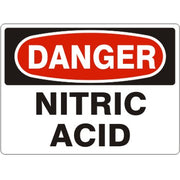 NITRIC ACID - DANGER SIGN - NITRIC ACID - DANGER SIGN, 14X20, Adhesive Vinyl