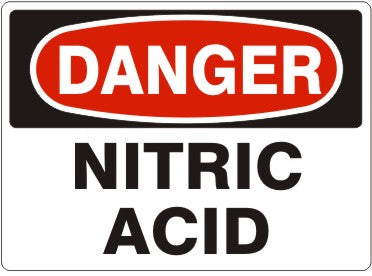 NITRIC ACID - DANGER SIGN