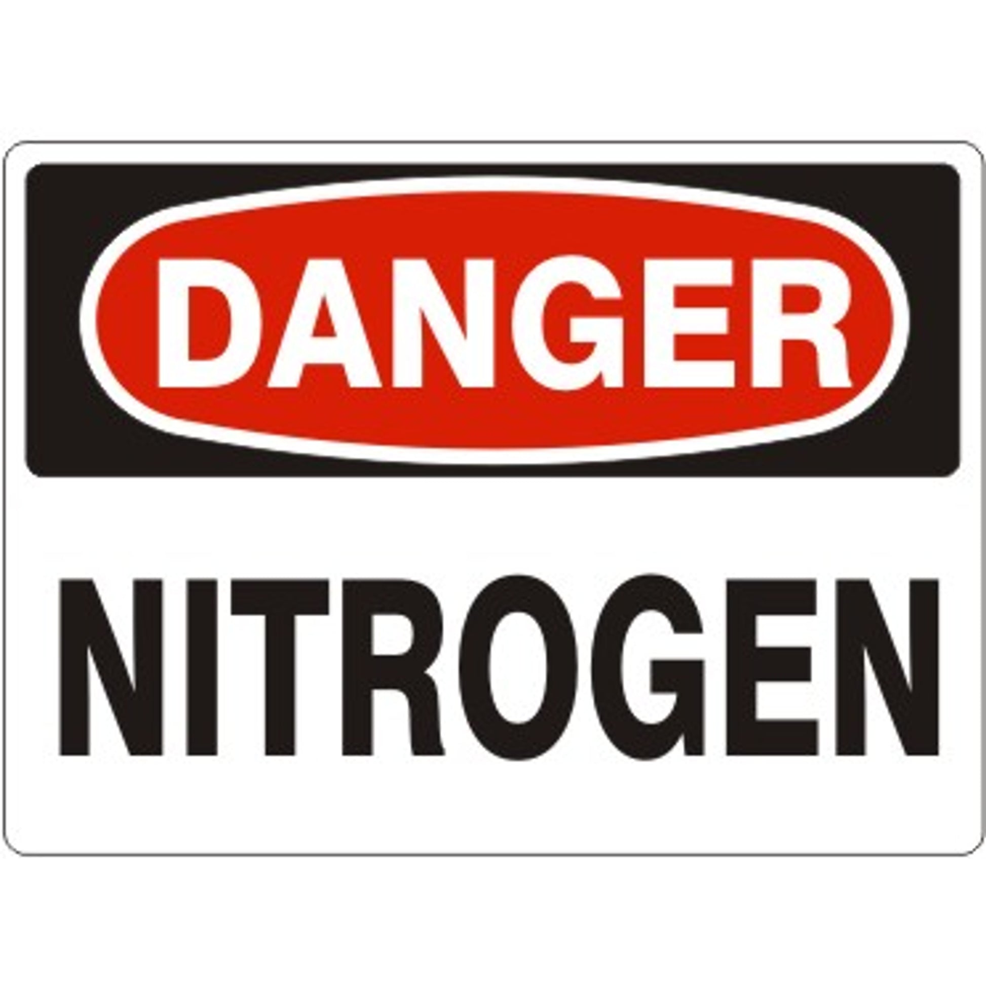 NITROGEN - DANGER SIGN - NITROGEN - DANGER SIGN, 14X20, Adhesive Vinyl