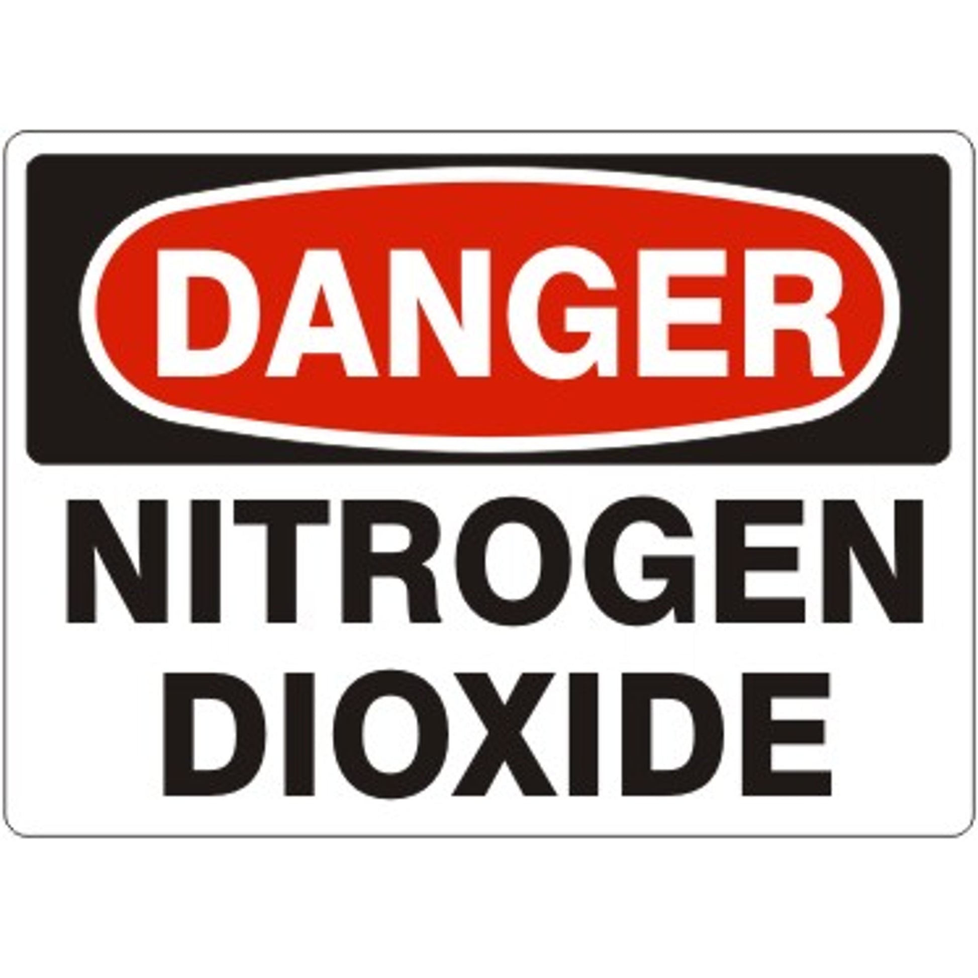 NITROGEN DIOXIDE - DANGER SIGN - NITROGEN DIOXIDE - DANGER SIGN, 14X20, Adhesive Vinyl