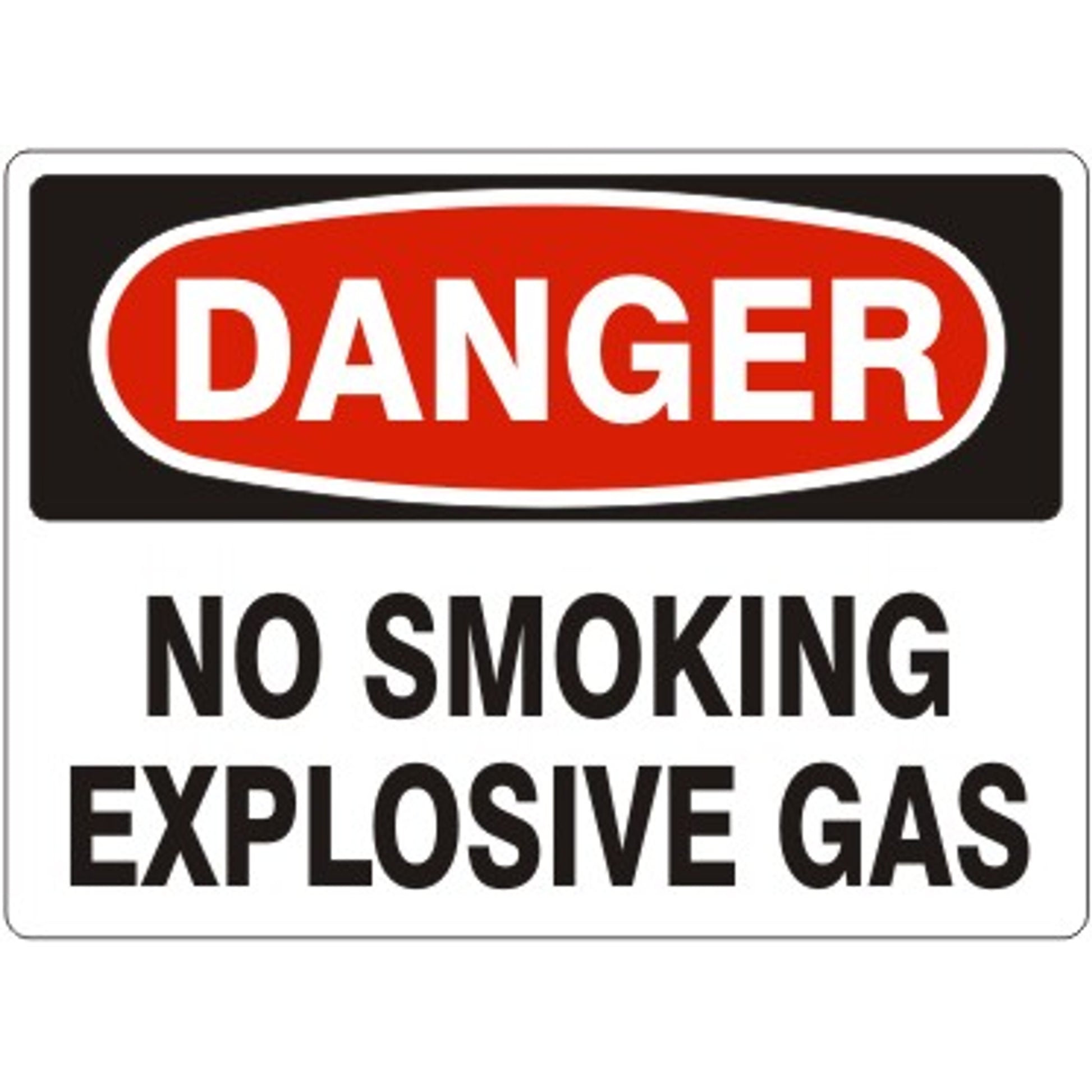 NO SMOKING EXPLOSIVE GAS - DANGER SIGN - NO SMOKING EXPLOSIVE GAS - DANGER SIGN, 14X20, Adhesive Vinyl