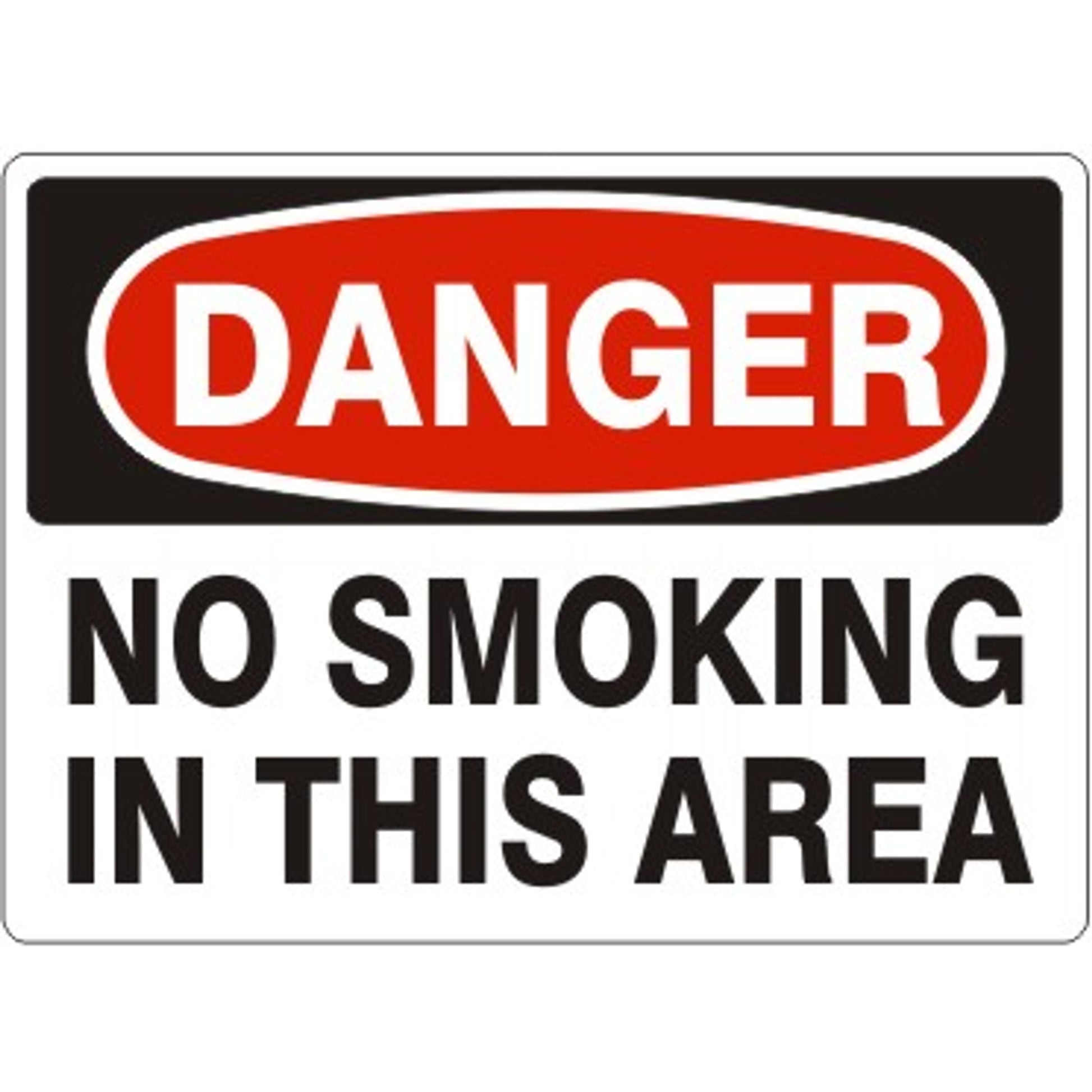 NO SMOKING IN THIS AREA - DANGER SIGN - NO SMOKING IN THIS AREA - DANGER SIGN, 14X20, Adhesive Vinyl