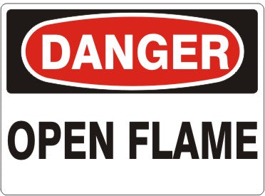 OPEN FLAME - DANGER SIGN