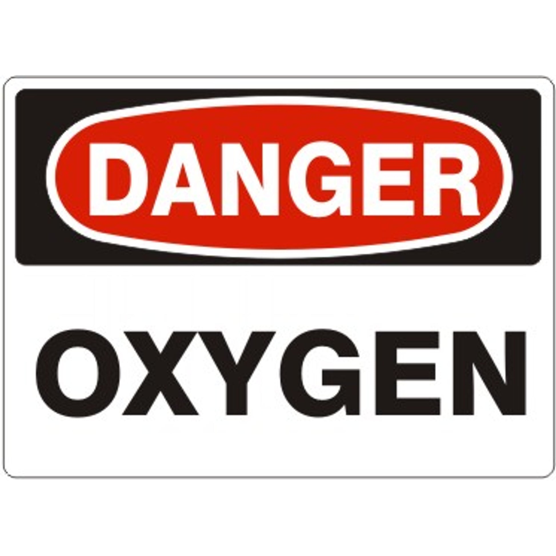 OXYGEN - DANGER SIGN - OXYGEN - DANGER SIGN, 14X20, Adhesive Vinyl