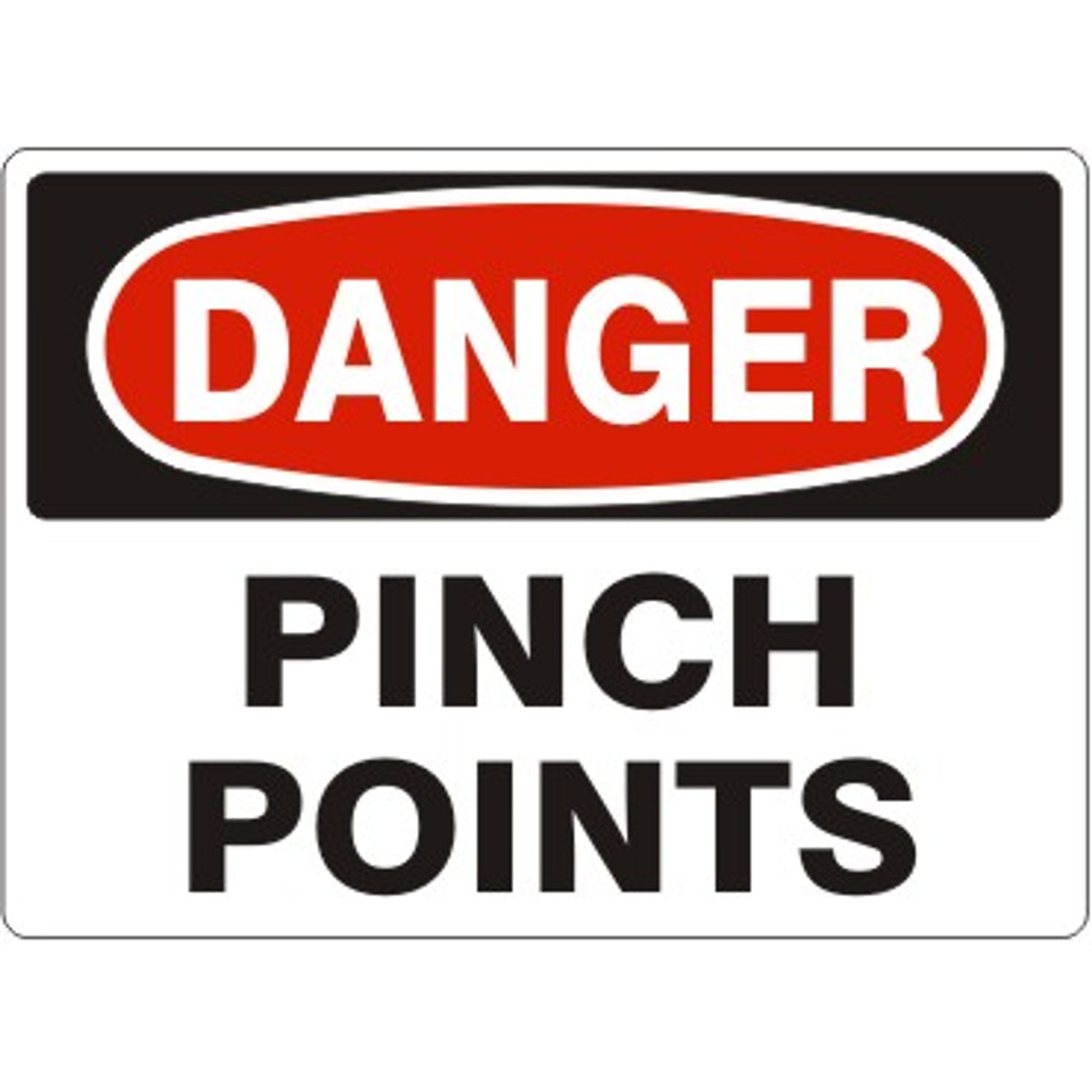 PINCH POINTS - DANGER SIGN - PINCH POINTS - DANGER SIGN, 14X20, Adhesive Vinyl