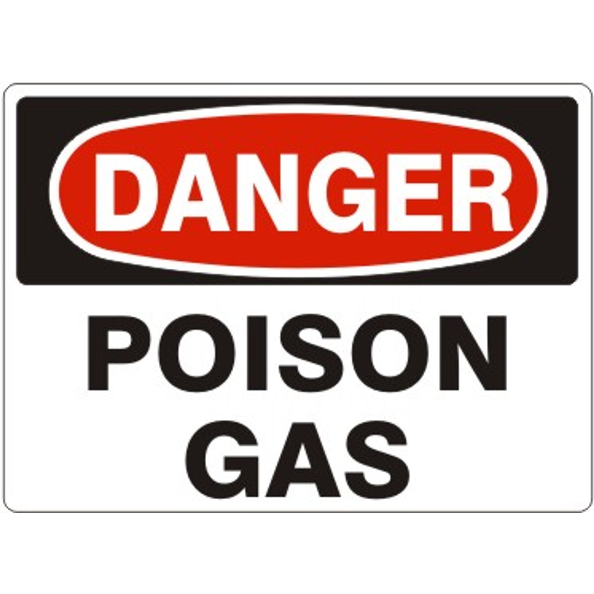 POISON GAS - DANGER SIGN - POISON GAS - DANGER SIGN, 14X20, Plastic (.040)