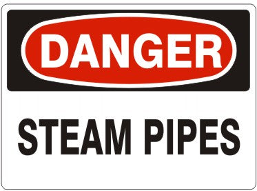 STEAM PIPES - DANGER SIGN