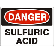 SULFURIC ACID - DANGER SIGN - SULFURIC ACID - DANGER SIGN, 14X20, Adhesive Vinyl