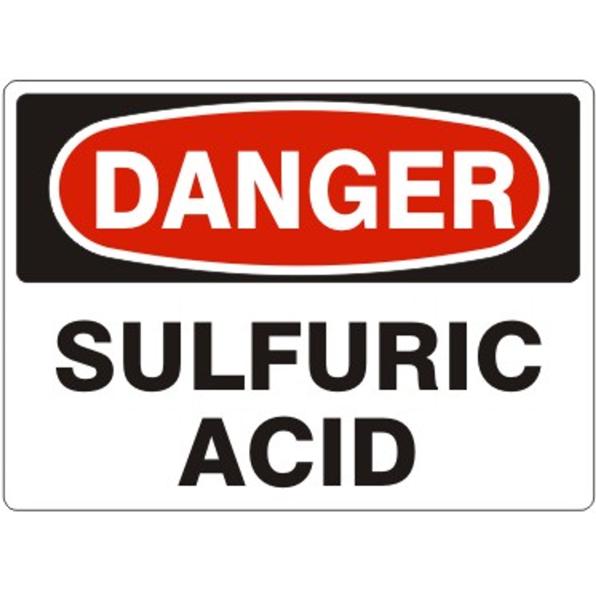 SULFURIC ACID - DANGER SIGN - SULFURIC ACID - DANGER SIGN, 14X20, Adhesive Vinyl