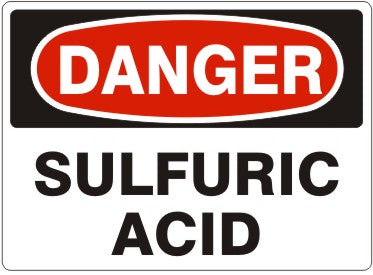 SULFURIC ACID - DANGER SIGN