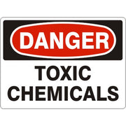 TOXIC CHEMICALS - DANGER SIGN - TOXIC CHEMICALS - DANGER SIGN, 14X20, Adhesive Vinyl