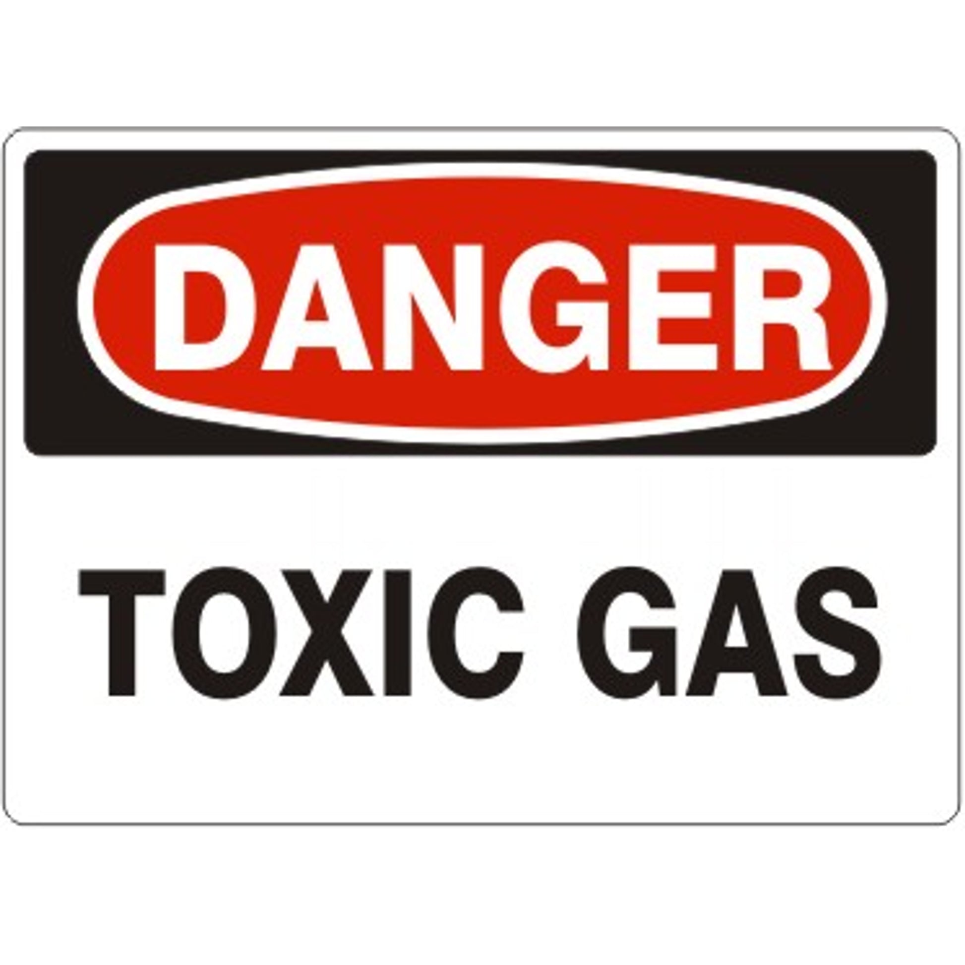TOXIC GAS - DANGER SIGN - TOXIC GAS - DANGER SIGN, 14X20, Adhesive Vinyl