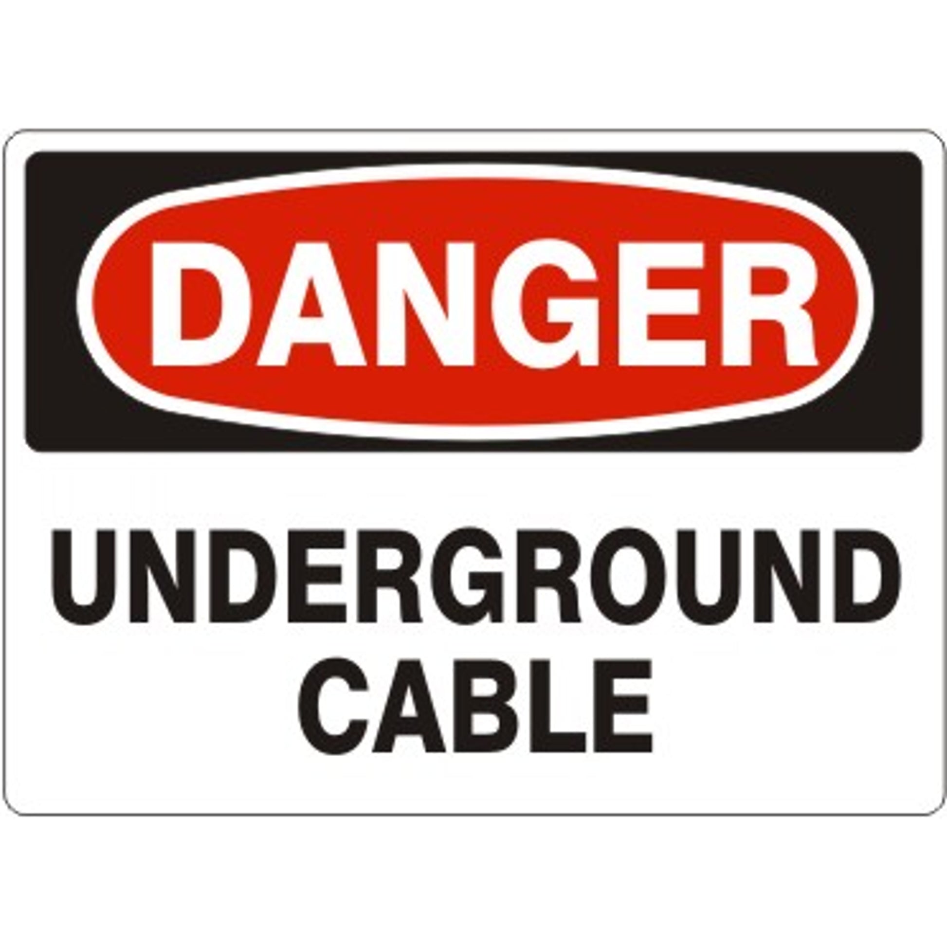 UNDERGROUND CABLE - DANGER SIGN - UNDERGROUND CABLE - DANGER SIGN, 14X20, Adhesive Vinyl