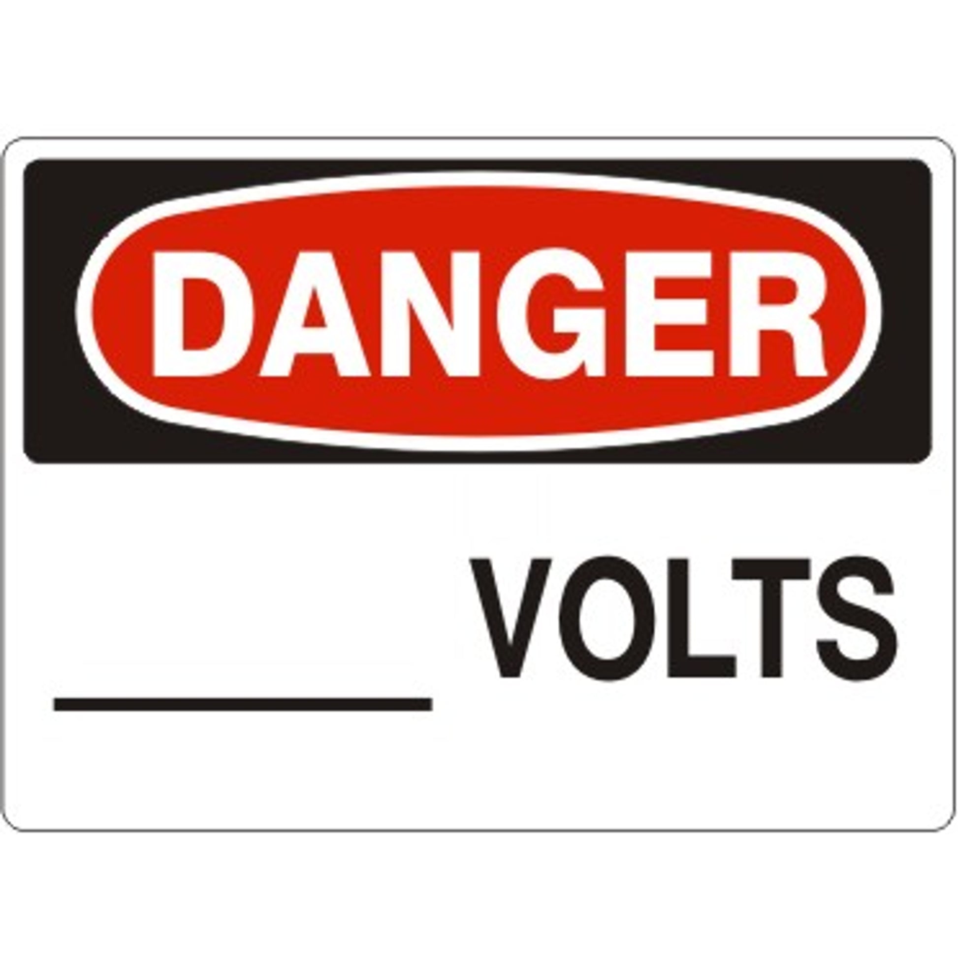 VOLTS - DANGER SIGN - VOLTS - DANGER SIGN, 14X20, Adhesive Vinyl