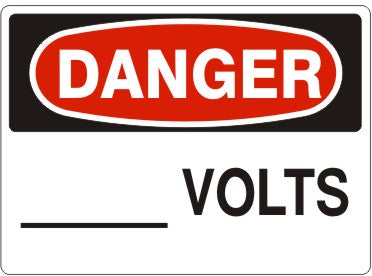 VOLTS - DANGER SIGN