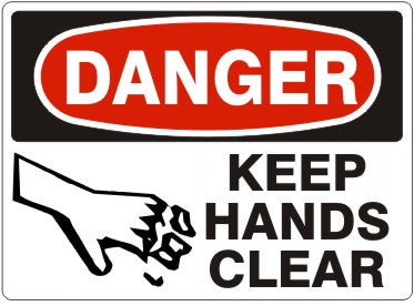 KEEP HANDS CLEAR CUT FINGER PICTO - DANGER SIGN