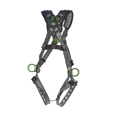 MSA V-FIT Harness w/Back & Side D-Rings - Tongue Buckle Leg Straps - Shoulder Padding - Super Extra Large - 10194931