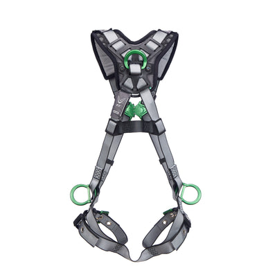 MSA V-FIT Harness w/Back & Side D-Rings - Tongue Buckle Leg Straps - Shoulder Padding - Super Extra Large - 10194931