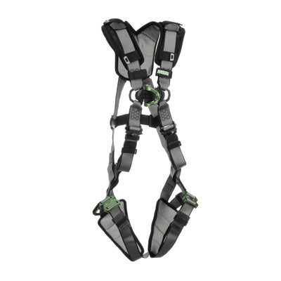 MSA V-FIT Harness w/Back D-Ring - Quick-Connect Leg Straps - Shoulder & Leg Padding - Extra Small - 10194944