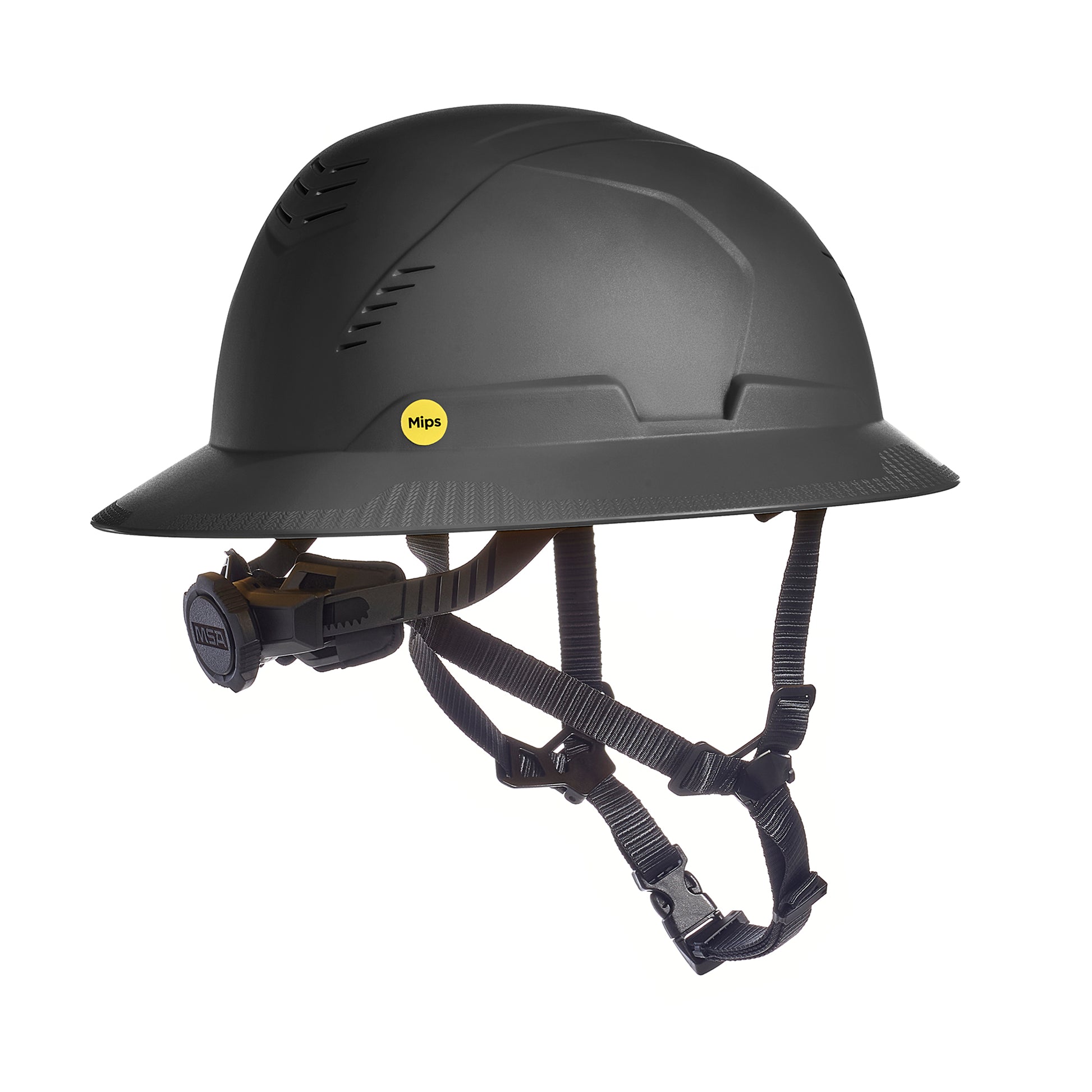 MSA V-Gard H2 Full Brim - Type II Class C - Mips - Safety Helmet - Vented - Black - 10250606