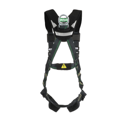 MSA EVOTECH Arc Flash Harness w/Back D-Ring - Quick-Connect leg straps - Shoulder Padding - Standard (STD) - 10150144