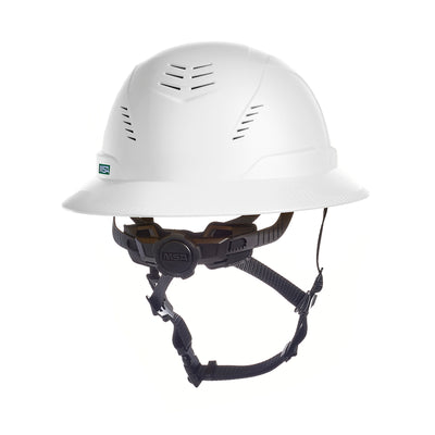 MSA V-Gard H2 Full Brim - Type II Class C Safety Helmet - Vented - White - 10250581