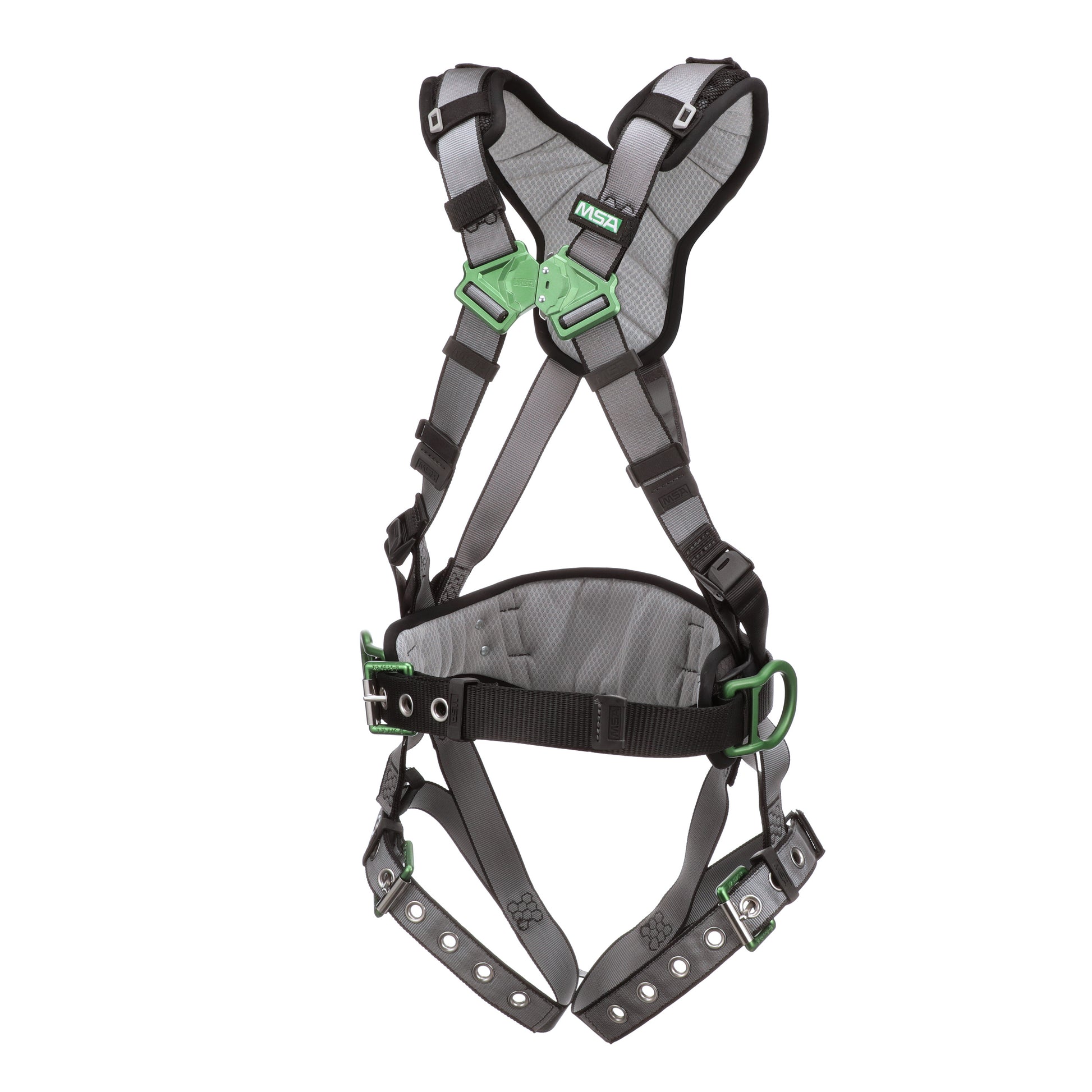 MSA V-FIT Construction Harness w/Back & Side D-Rings - Tongue Buckle Leg Straps - Shoulder Padding - Extra Small - 10195148
