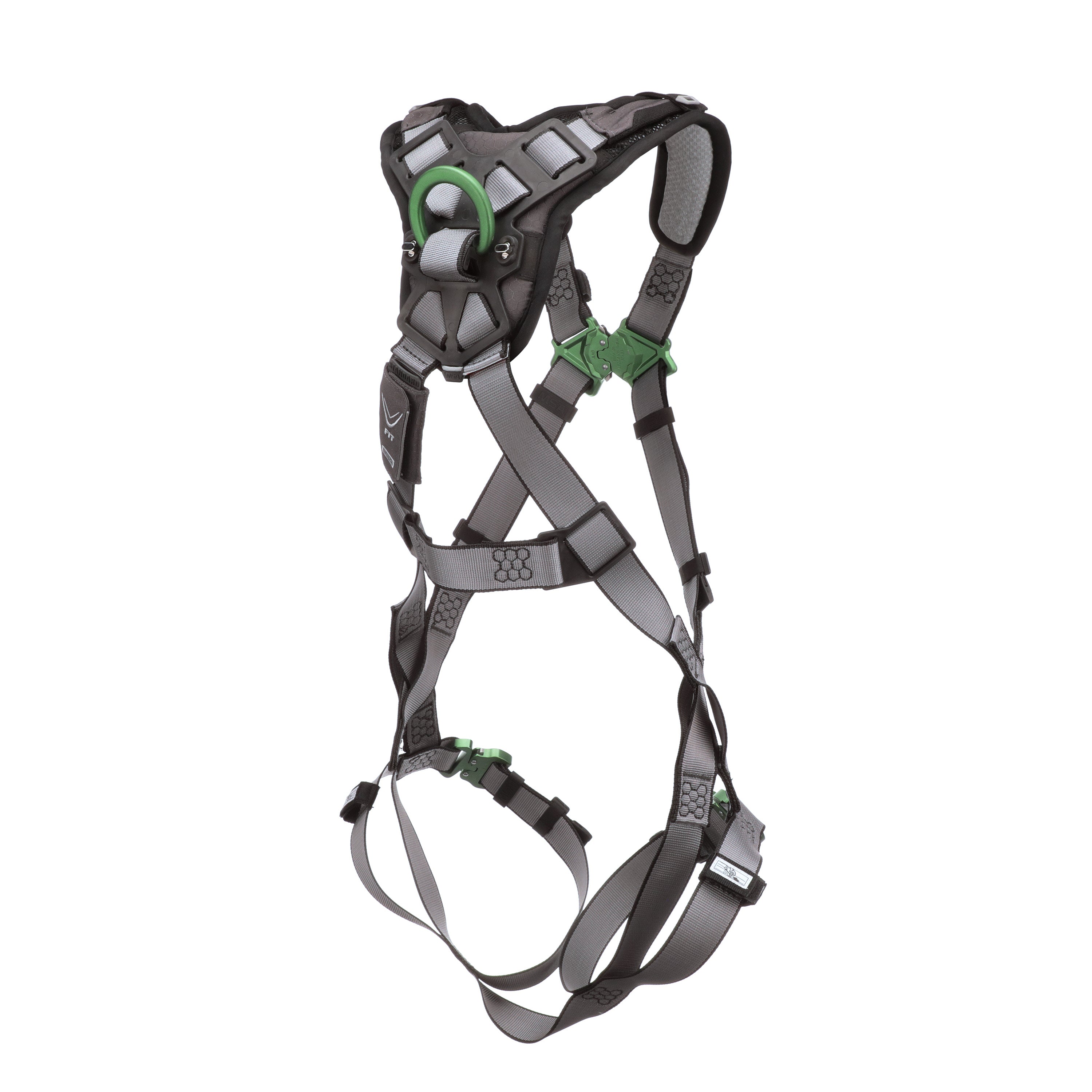 MSA V-FIT Harness w/Back D-Ring - Quick-Connect Leg Straps - Shoulder Padding - Super Extra Large - 10194672