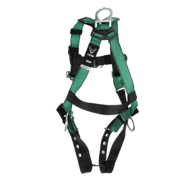 MSA V-FORM Harness w/Back, Front & Side D-Rings - Tongue Buckle Leg Straps - Standard - 10197207