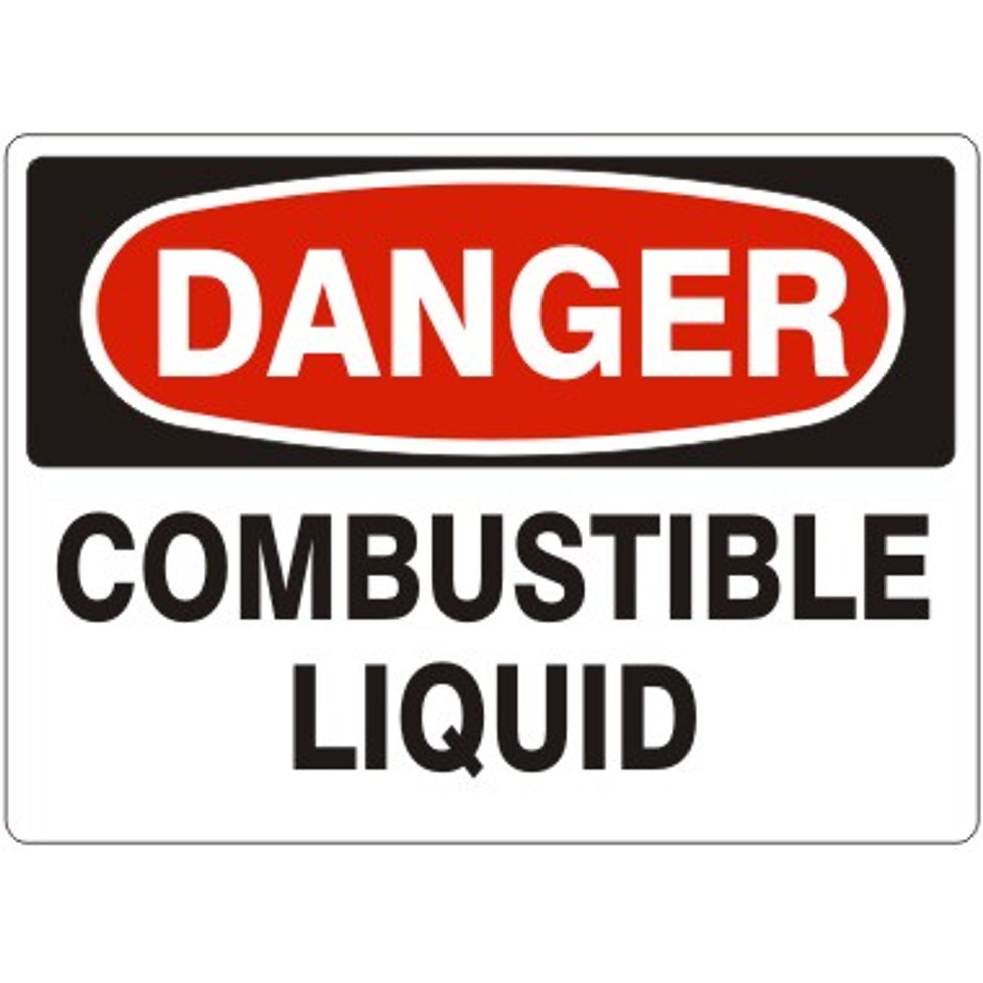 COMBUSTIBLE LIQUID - DANGER SIGN - COMBUSTIBLE LIQUID - DANGER SIGN, 7X10, Adhesive Vinyl