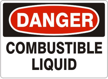 COMBUSTIBLE LIQUID - DANGER SIGN