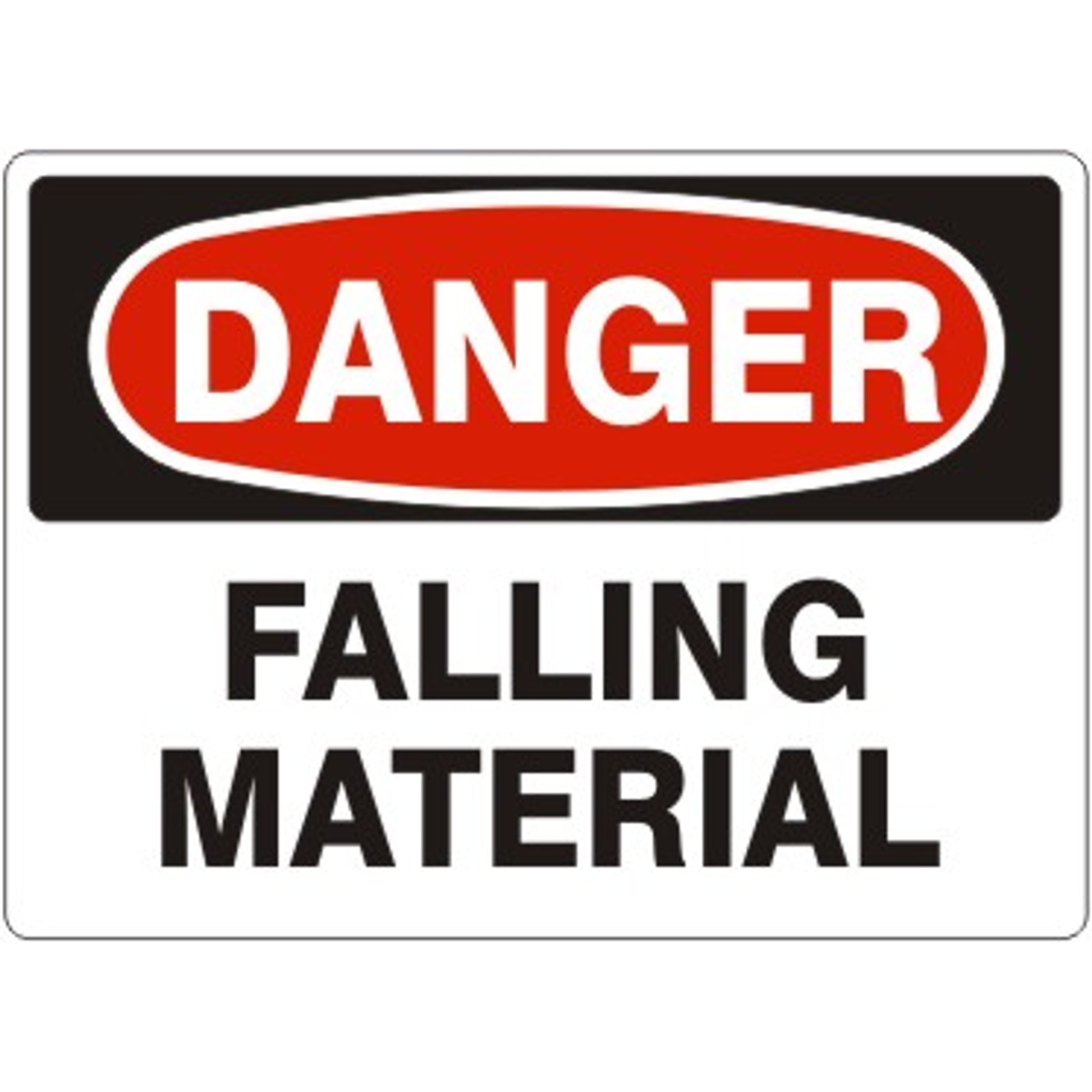 FALLING MATERIAL - DANGER SIGN - FALLING MATERIAL - DANGER SIGN, 14X20, Adhesive Vinyl