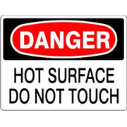 HOT SURFACE DO NOT TOUCH - DANGER SIGN - HOT SURFACE DO NOT TOUCH - DANGER SIGN, 14X20, Adhesive Vinyl