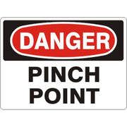 PINCH POINT - DANGER SIGN - PINCH POINT - DANGER SIGN, 14X20, Adhesive Vinyl