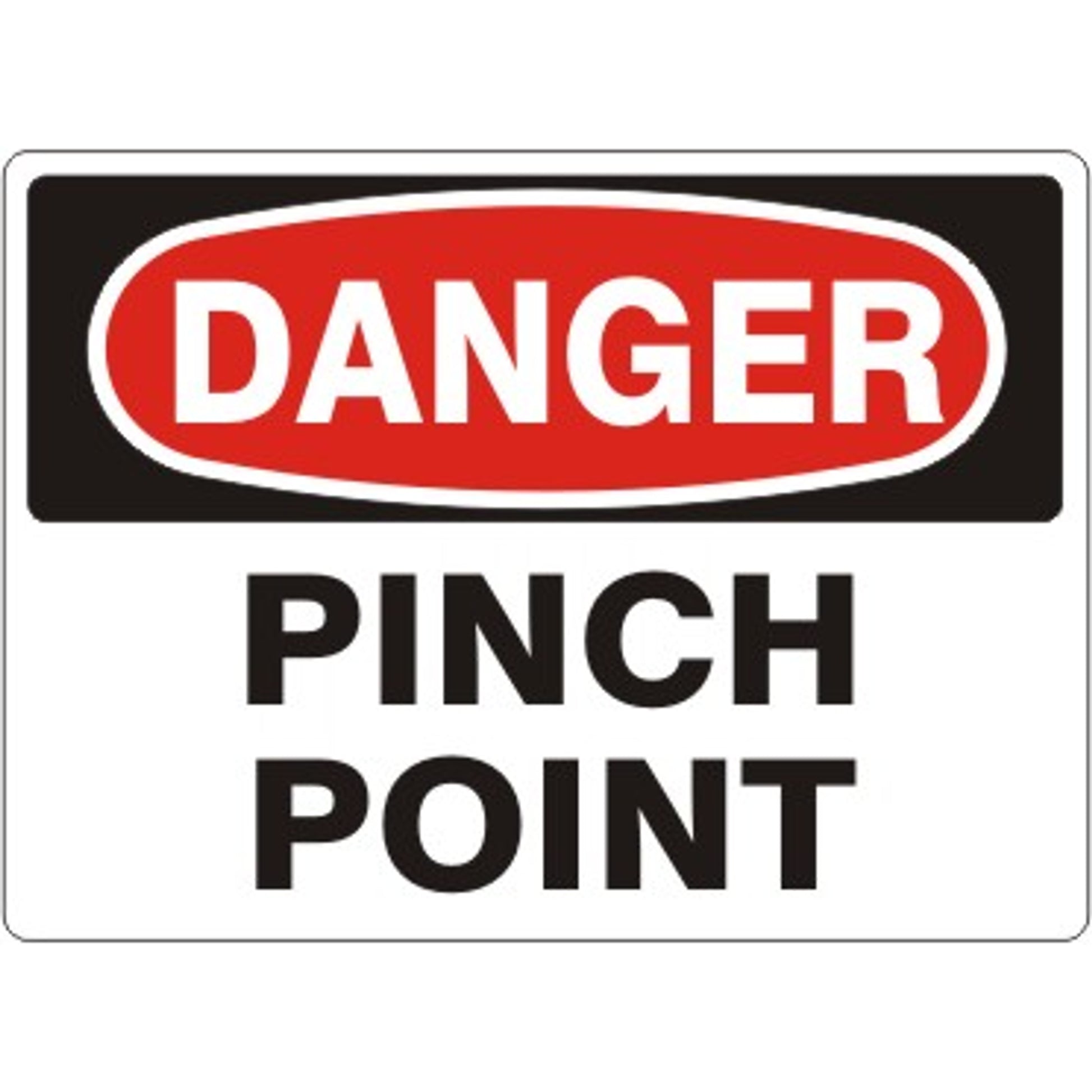 PINCH POINT - DANGER SIGN - PINCH POINT - DANGER SIGN, 14X20, Adhesive Vinyl