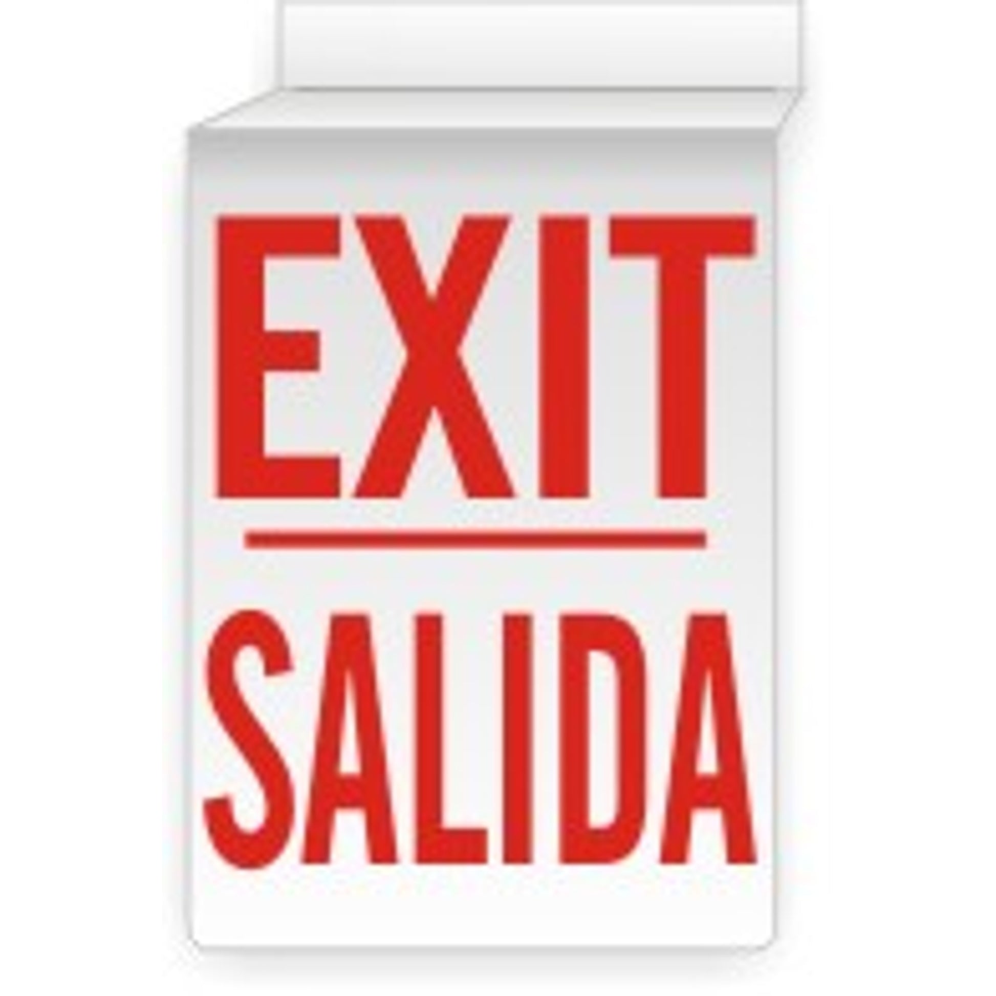 EXIT SALIDA  PRINTED BOTH SIDES - EXIT SALIDA  PRINTED BOTH SIDES, 14x10, Aluminum (.040)