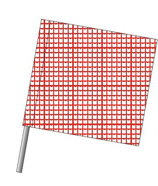 LARGE MESH NYLON FLAG WITH WOODEN DOWEL
