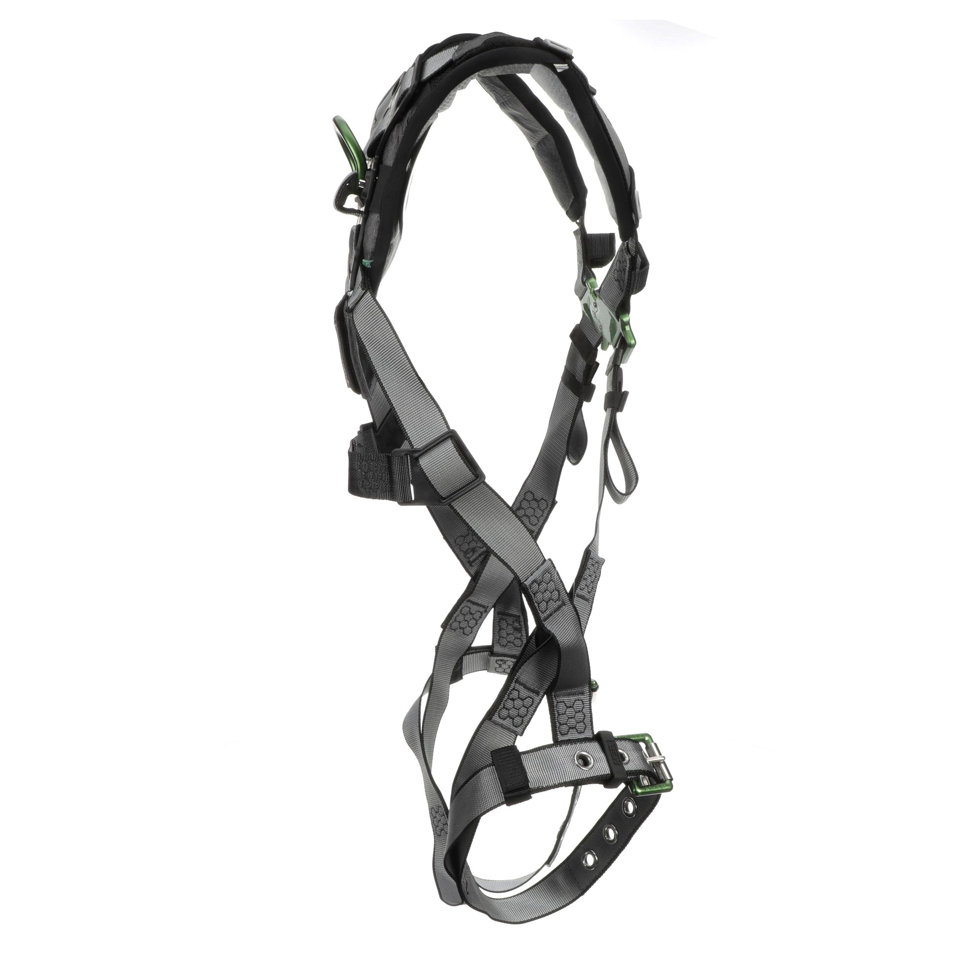 MSA V-FIT Harness w/Back D-Ring - Tongue Buckle Leg Straps - Shoulder Padding - Extra Large - 10194890