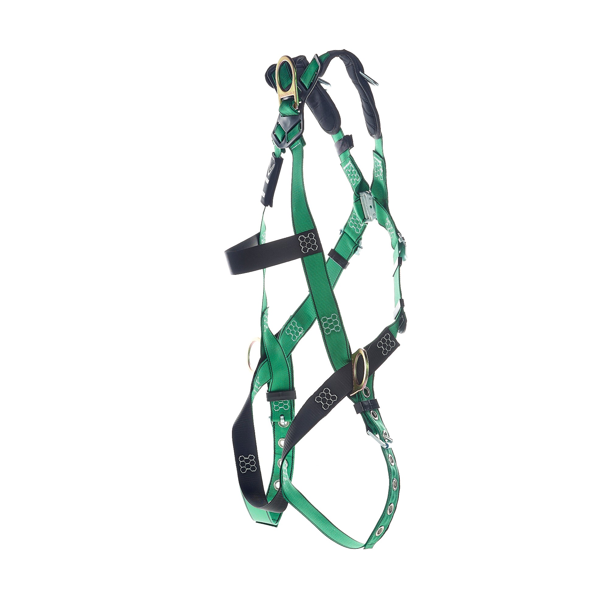 MSA V-FORM Harness w/Back, Front & Side D-Rings - Tongue Buckle Leg Straps Quick Connect Chest Buckle - Standard - 10206070